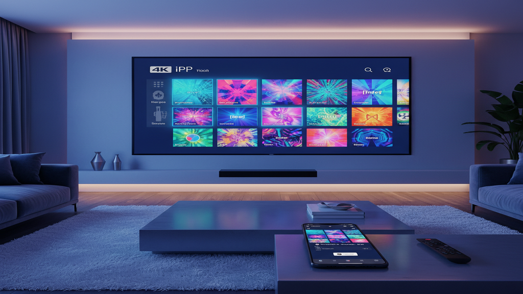Guide complet sur l'IPTV 4K avec un téléviseur affichant un contenu en Ultra HD