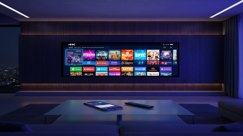 Guide expliquant où acheter un abonnement IPTV sur un écran de Smart TV.